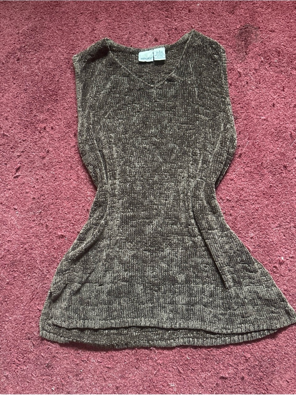 Vintage-Inspired Merona Brown Knit Sweater Tunic
